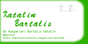 katalin bartalis business card